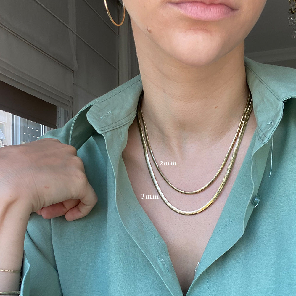 3 mm Balıksırtı Zincir Kolye