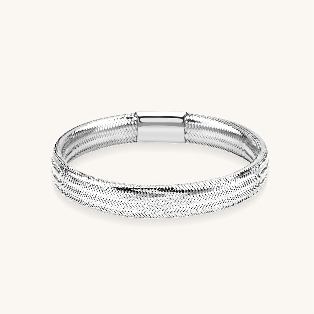 Bold White Flex Gold Bracelet