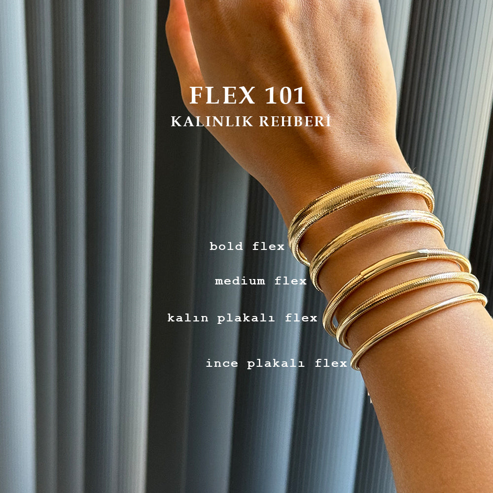 3 Bold Italian Flex Gold Bracelet