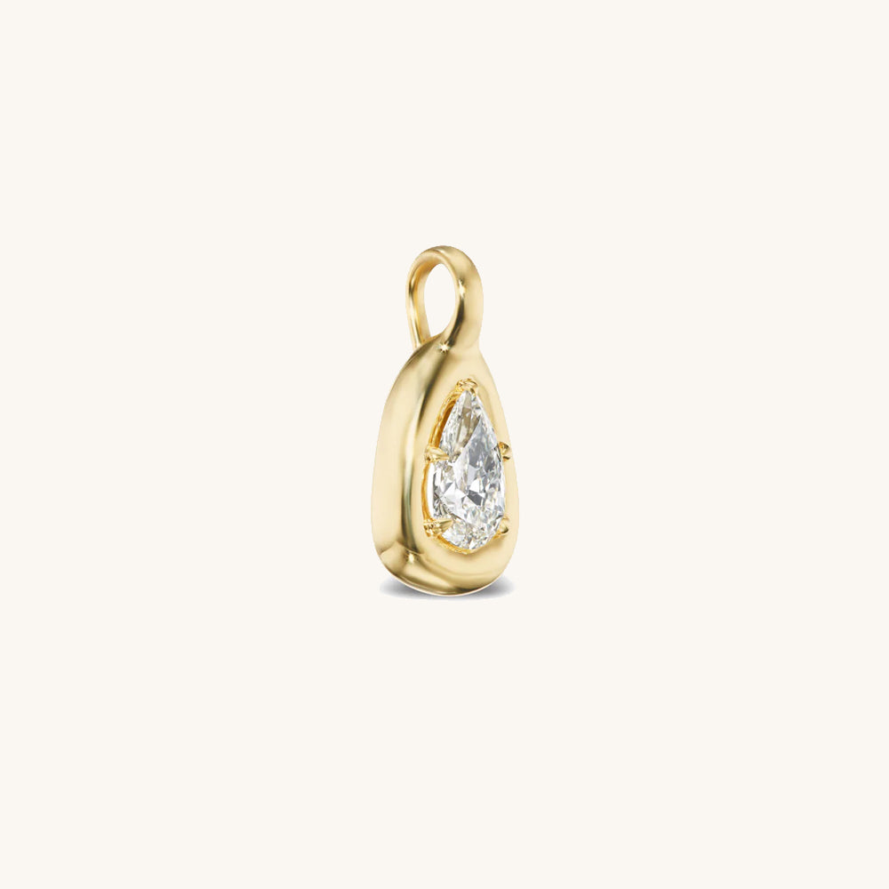 Amorf 1.00ct Damla Pırlanta Kolye