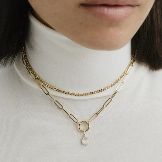 Halkalı Ataç Zincir Kolye