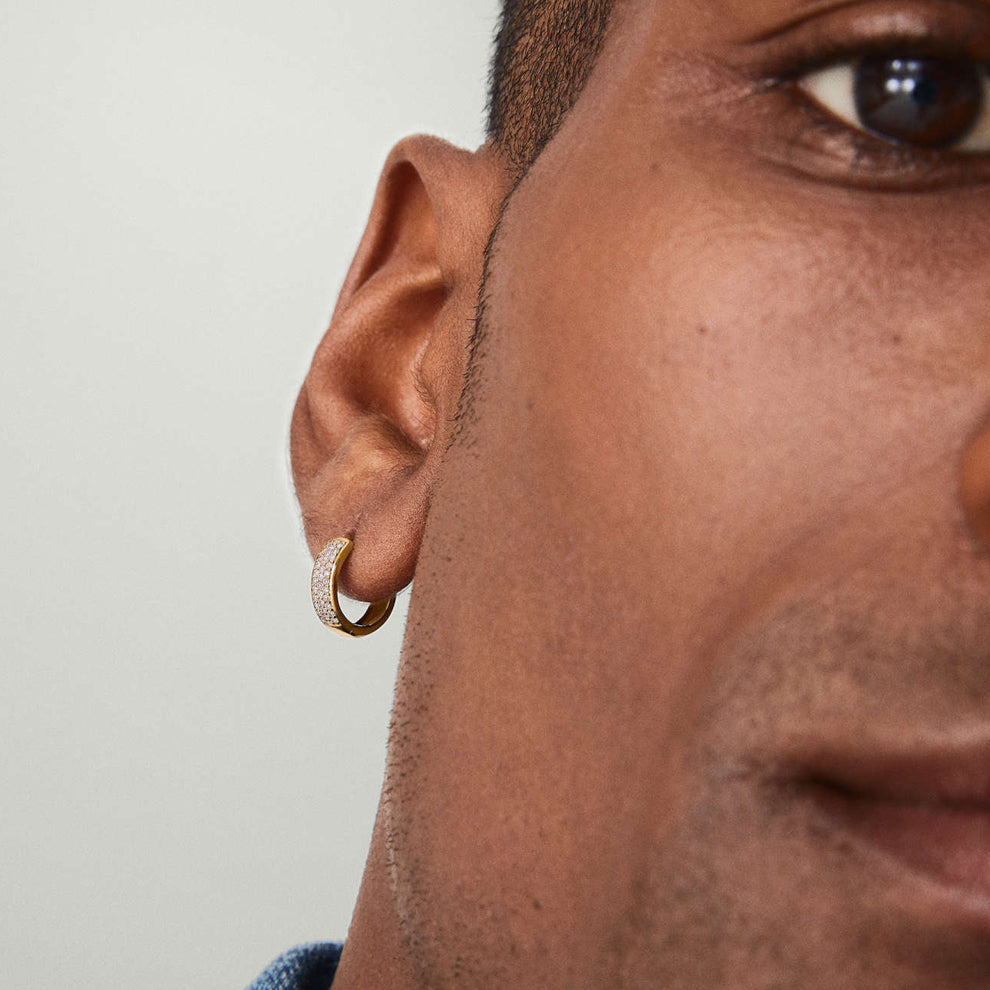 Bold Beyaz Halka Küpe