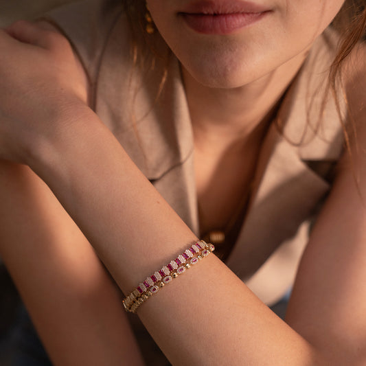 Pembe Taşlı Bileklik