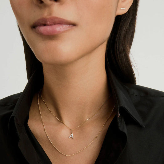 Taşlı Harf Kolye Ucu