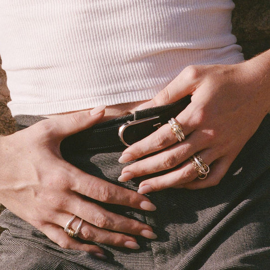 Loop İkili Beyaz Yüzük