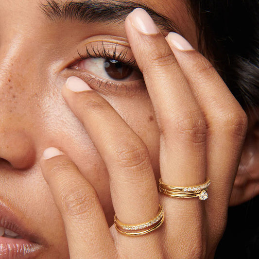 Mini İz Yarımtur Yüzük