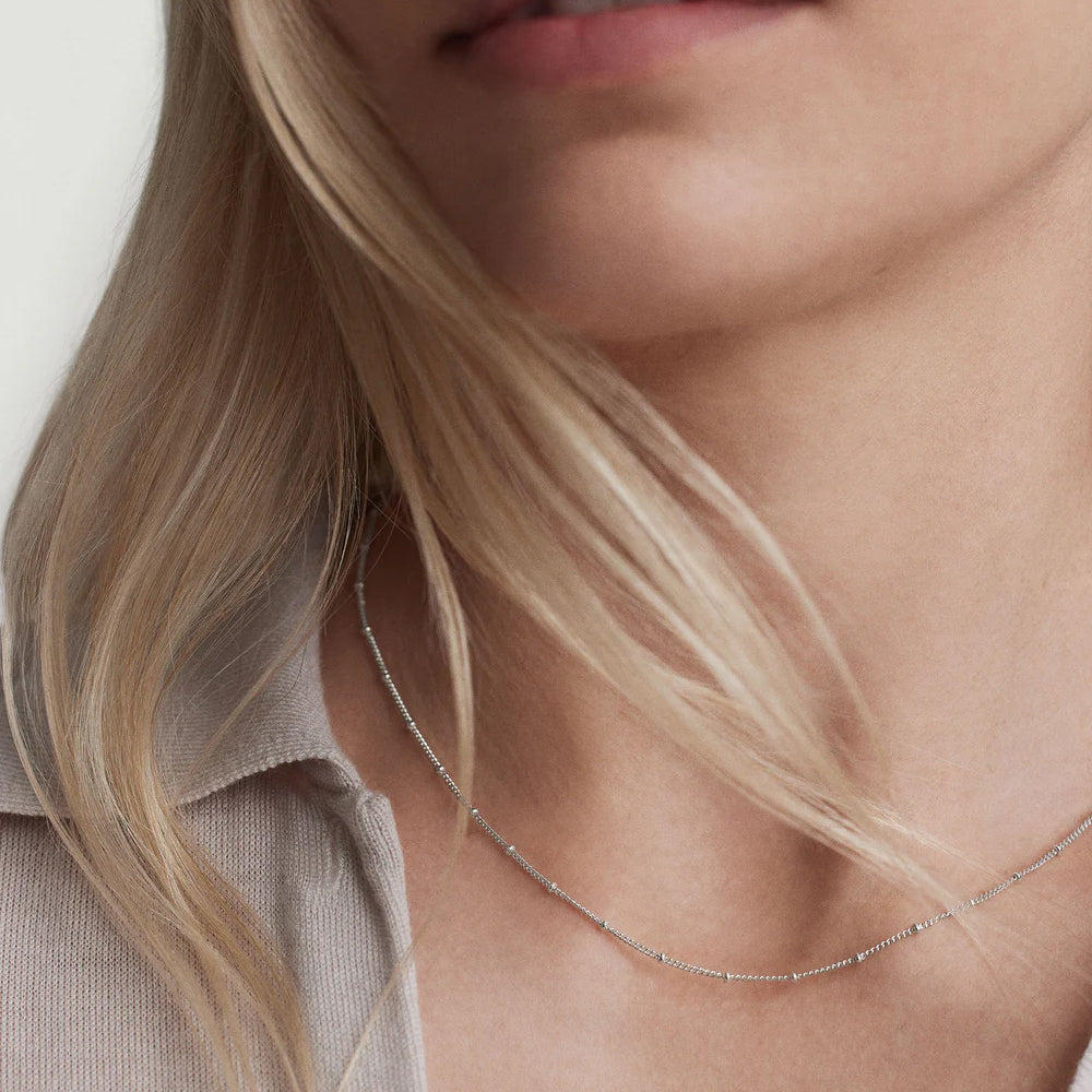 Mini Zincir Beyaz Kolye