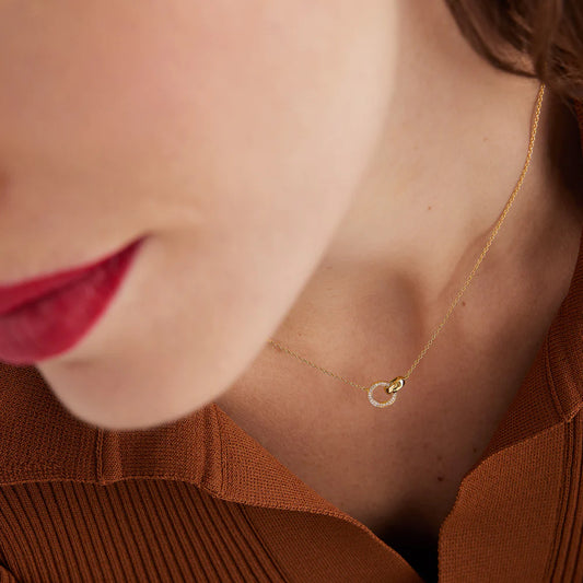 Taşlı Alyans Kolye