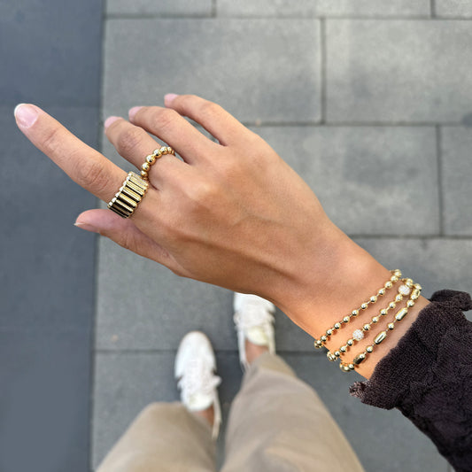 Taşlı Toptop Bileklik