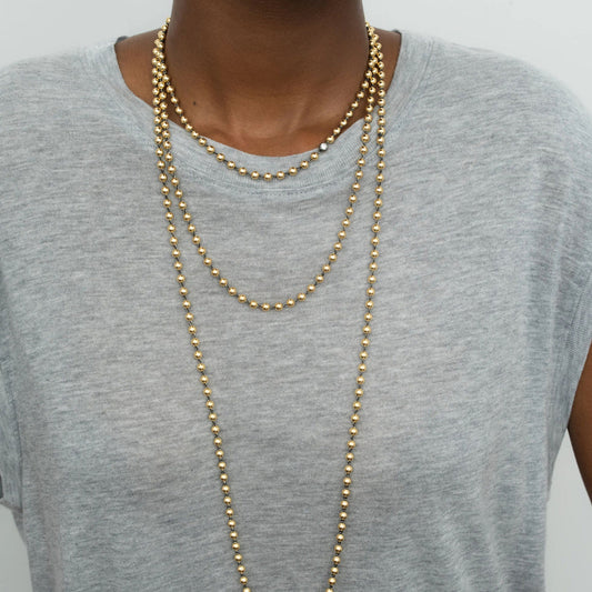 Top Zincir Sarı Kolye