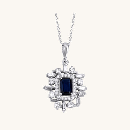 Sapphire Diamond Necklace