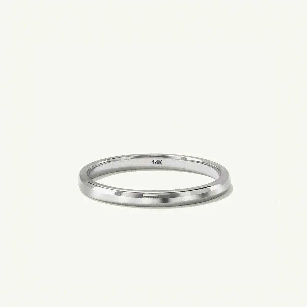 2mm Curve Beyaz Altın Yüzük