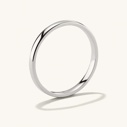 2mm Curve Beyaz Altın Yüzük