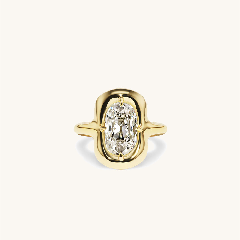 4.06ct Oval Lab Pırlanta Yüzük