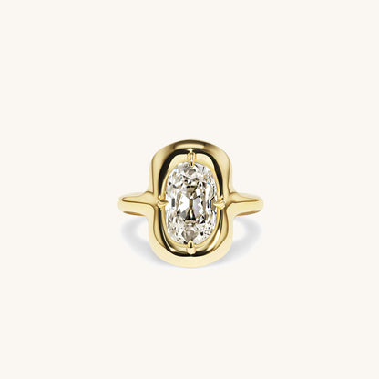 4.06ct Oval Lab Pırlanta Yüzük