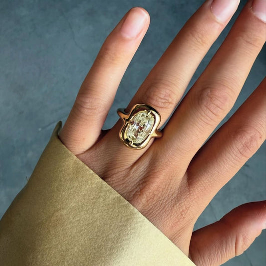 4.06ct Oval Lab Pırlanta Yüzük