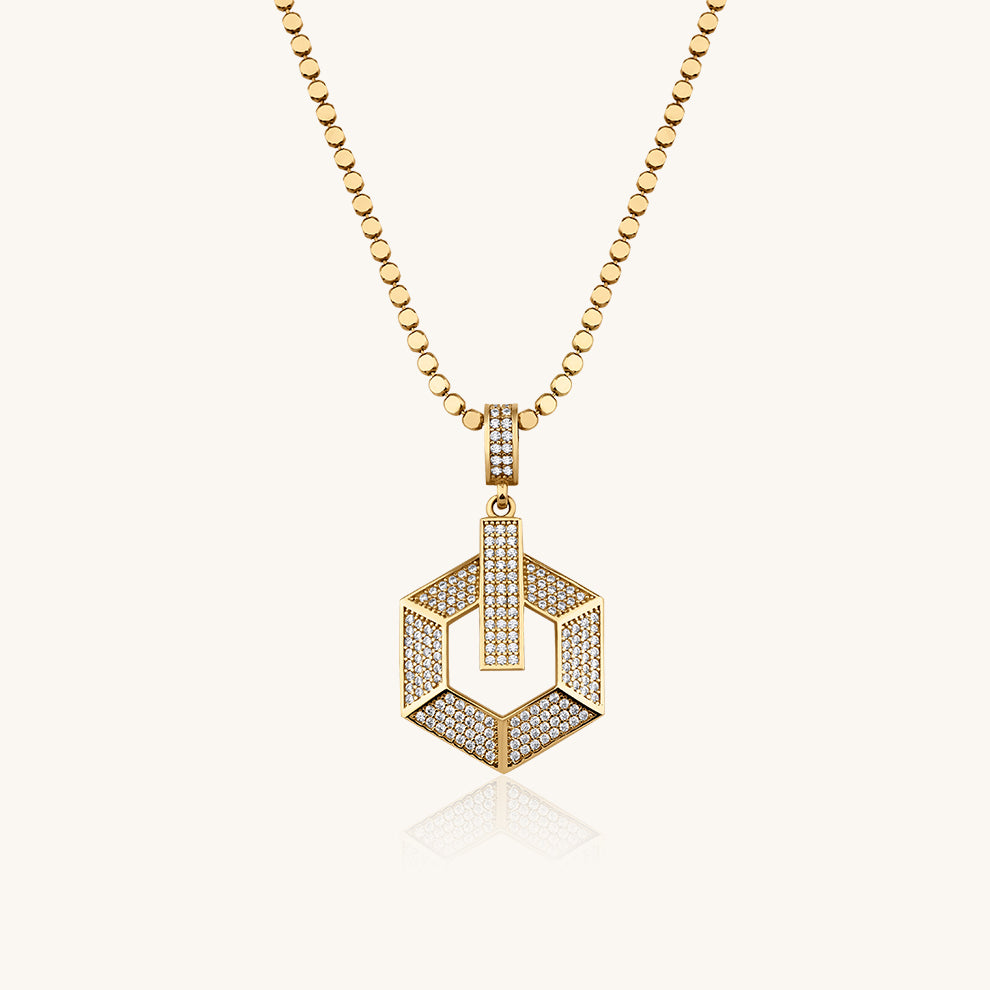 Hexagon Gold Pendant