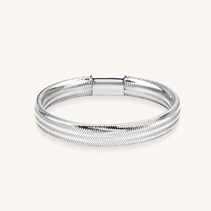 Bold White Flex Gold Bracelet