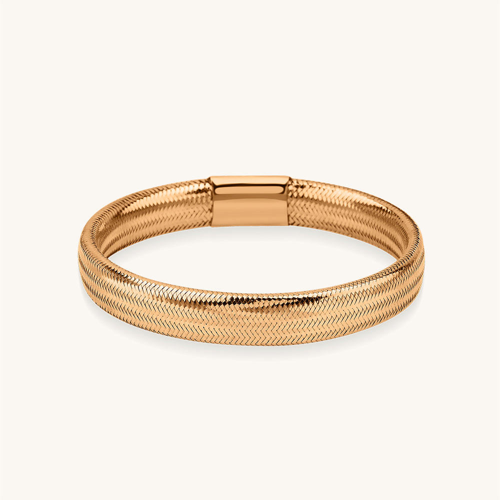 Bold White Flex Gold Bracelet