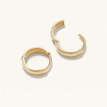 Mini Domed Gold Hoop Earrings