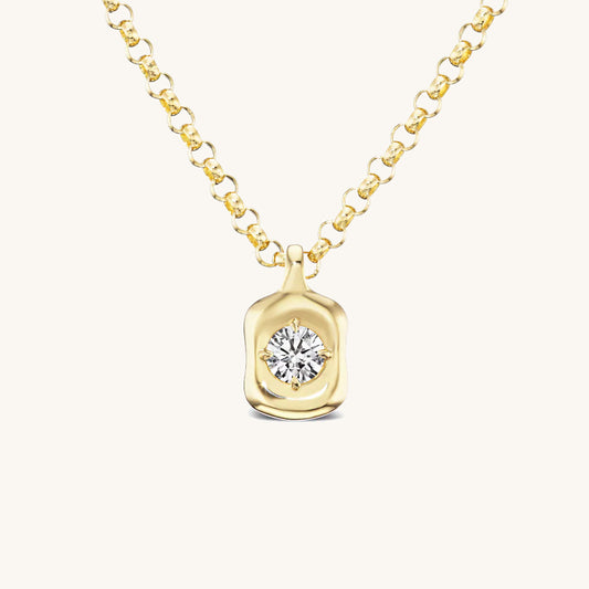 Amorf 1.00ct Pırlanta Kolye