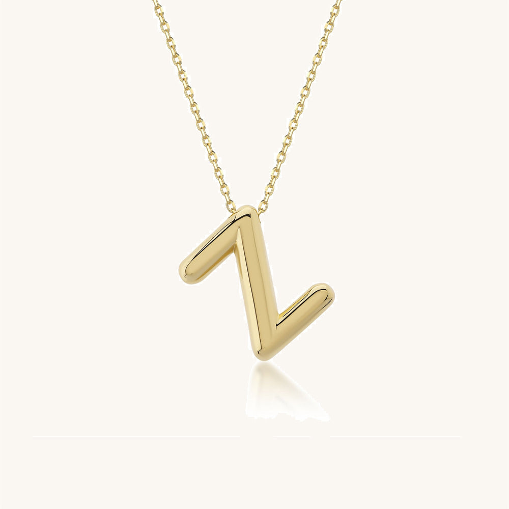 Balloon Letter Gold Necklace