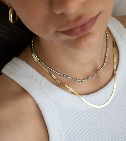 Italian Crushed Gold Necklace