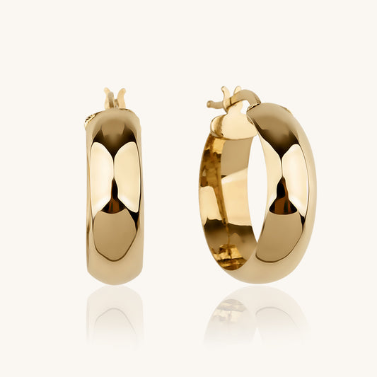 Chunky Gold Hoop Earrings