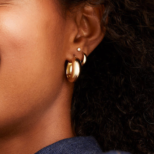 Chunky Gold Hoop Earrings