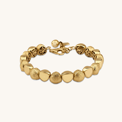 Double Texture Gold Bracelet