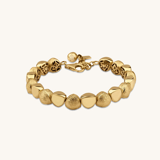 Double Texture Gold Bracelet