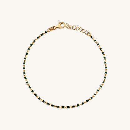 Crisp Green Gold Chain Bracelet