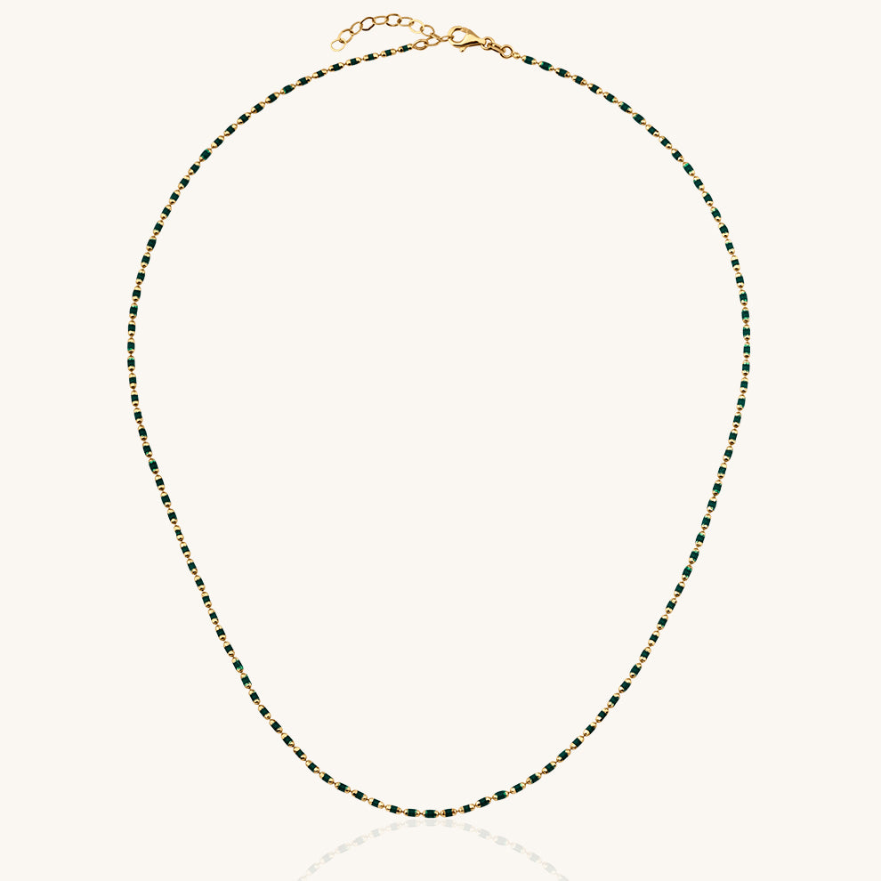 Crispy Green Gold Chain Necklace