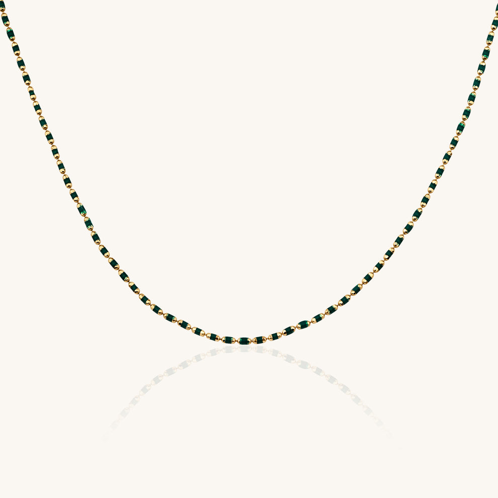 Crispy Green Gold Chain Necklace