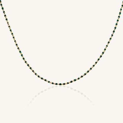 Crispy Green Gold Chain Necklace