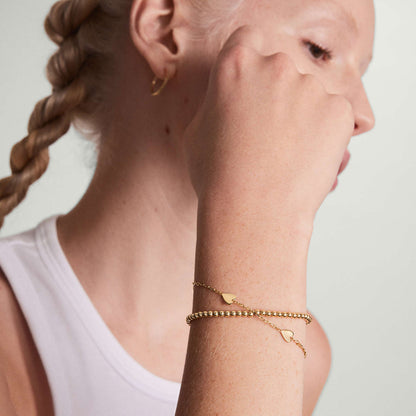Multi Heart Gold Bracelet