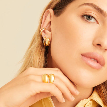 Double Altın Ear Cuff