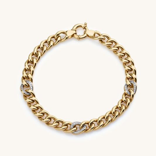 Gurmet Chain Gold Bracelet