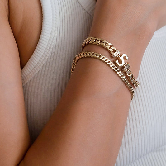 Letter Gold Bracelet