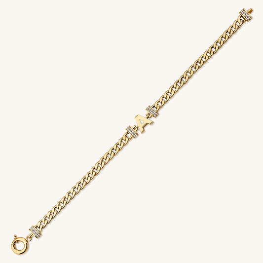Letter Gold Bracelet