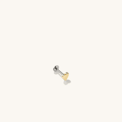 Mini Kalp Piercing Altın Küpe