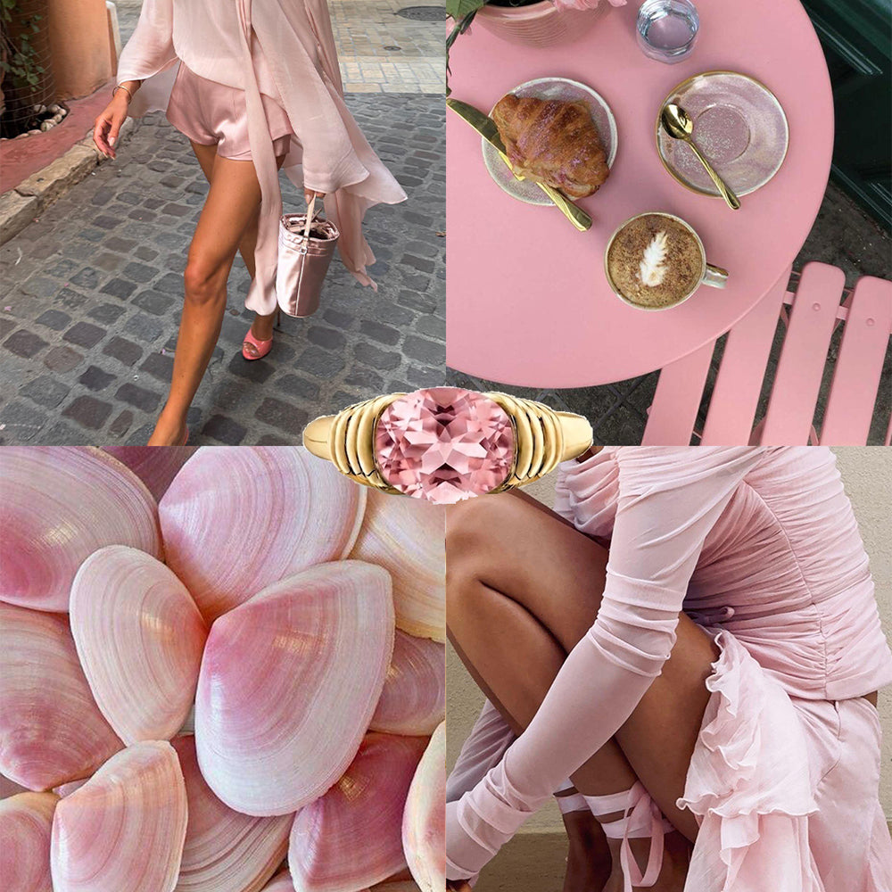 Pembe Topaz Yüzük