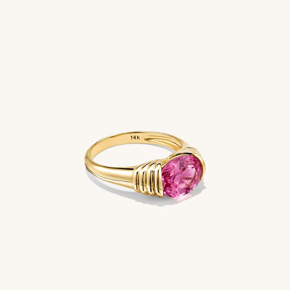 Pembe Topaz Yüzük