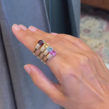 Pembe Topaz Yüzük